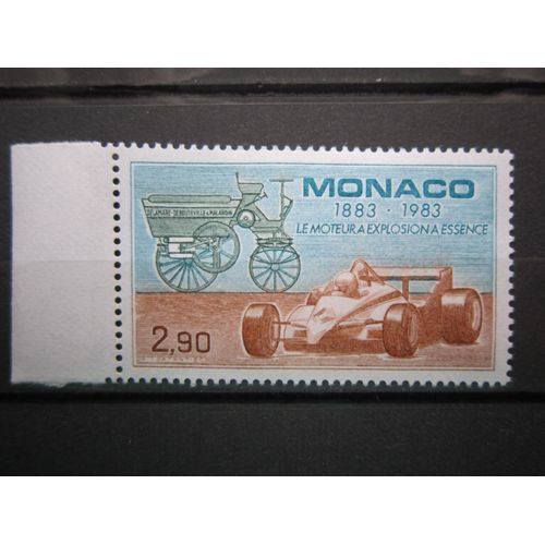 Monaco. Timbre N° 1371 (1983). Centenaire De L Automobile Moderne. Le Moteur A Explosion A Essence.