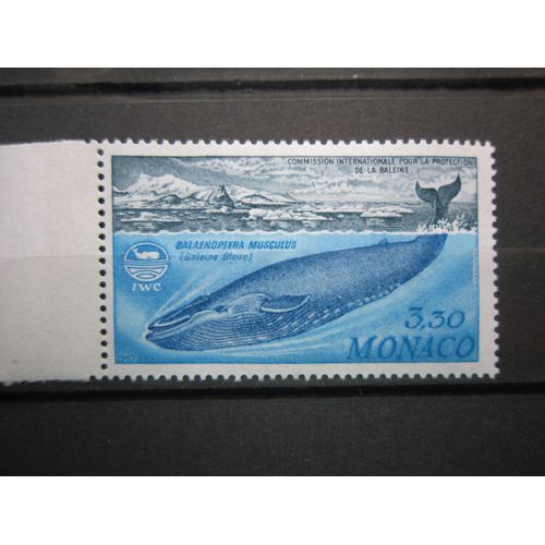 Monaco. Timbre N° 1372 (1983). Commission Internationale Pour La Protection De La Baleine.