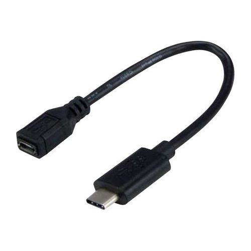 MCL - Adaptateur USB - Micro-USB de type B (F) pour 24 pin USB-C (M) - USB 3.1 - 17 cm