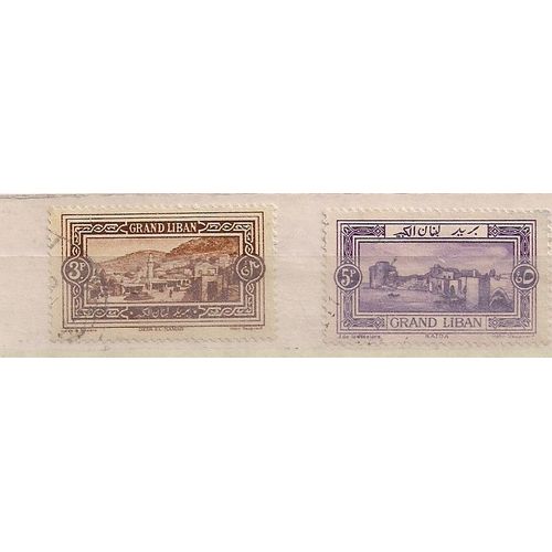 Liban- Grand Liban- 2 Timbres Oblitérés- Sites- Année 1930 À 35
