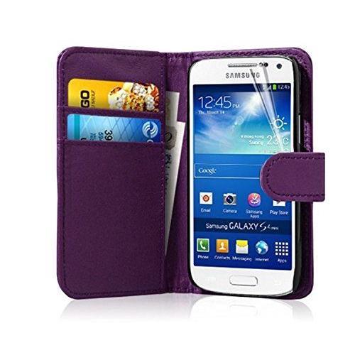 Etui Housse Portefeuille Cuir Pour Samsung Galaxy S4 I9500 - Violet