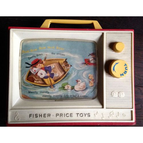 Ancien Jeu Vintage Fisher Price Two Tunes Tv
