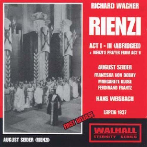 Rienzi, Grand Opéra Tragique En 5 Actes