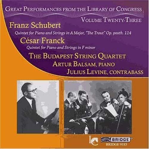 String Quintets (Budapest String Quartet, Balsam)