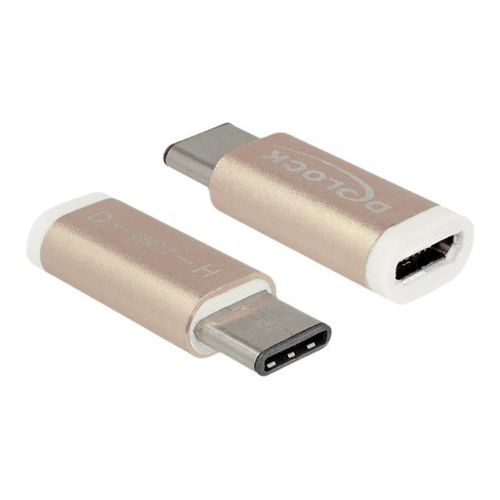 Delock - Adaptateur USB - 24 pin USB-C (M) pour Micro-USB de type B (F) - USB 3.1 - cuivré