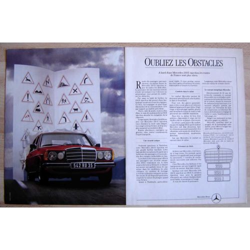 Publicité Papier - Voiture Mercedes 200 De 1982