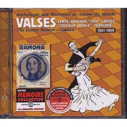 Valse 1931-1959 : Lente, Anglaise, 1900, Créole, Couleur Locale, Française...Anthologie Des Musiques De Danse Du Monde