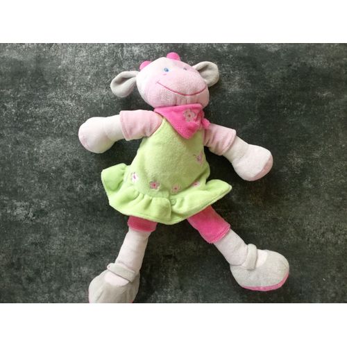 Vache Nicotoy Foulard Rose Robe Verte Abeille