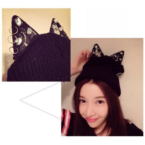Bonnet Animal Chat Ado Ados Adolescente Teenager Teen Cap Young Girl Cat