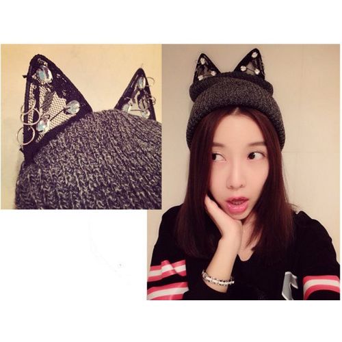 Bonnet Animal Chat Ado Ados Adolescente Teenager Teen Cap Young Girl Cat