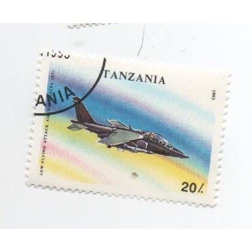 Timbre Oblitéré Tanzanie Tanzania Avion Militaire Alfa Jet 