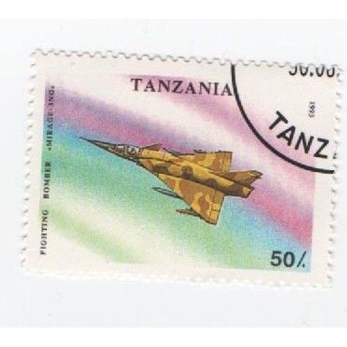 Timbre Oblitéré Tanzanie Tanzania Avion Militaire Mirage 3ng
