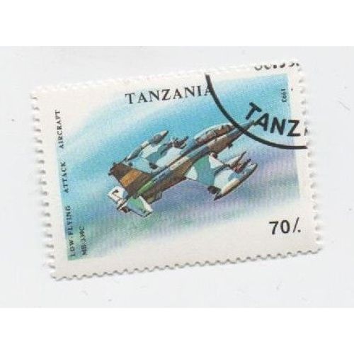 Timbre Oblitéré Tanzanie Tanzania Avion Militaire Mb339c
