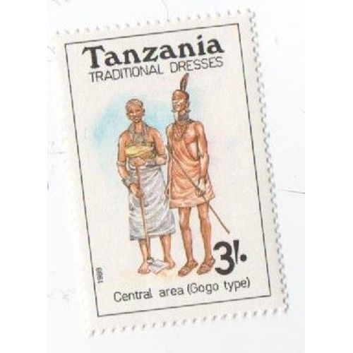 Timbre Non Oblitéré Tanzanie Tanzania Traditional Dresses Central Area Gogo Type Tradition 