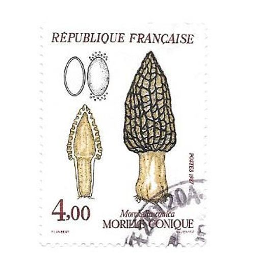 Timbre Oblitéré De 1987,N°2490.Morille Conique.