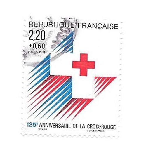 Timbre Oblitéré De 1988,N°2555.125e Anniversaire De La Croix-Rouge.