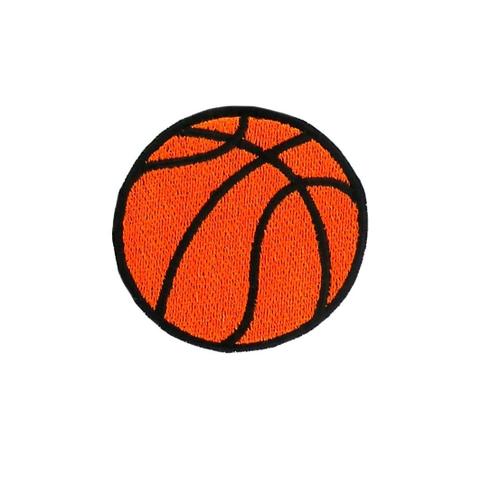 Patch Ecusson Brode Applique Ballon De Basket Basketball Thermocollant