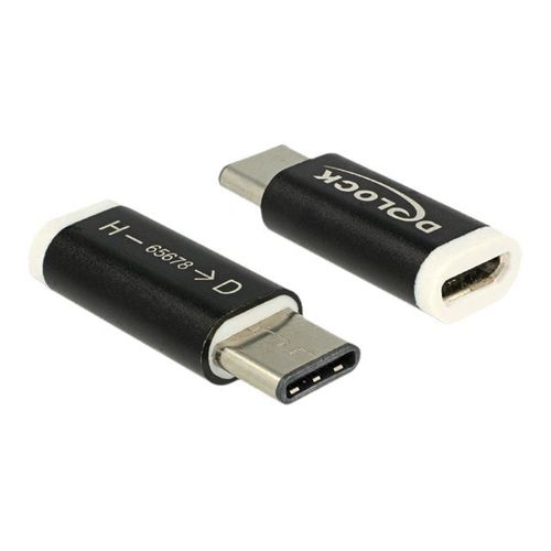 Delock - Adaptateur USB - 24 pin USB-C (M) pour Micro-USB de type B (F) - USB 3.1 - noir