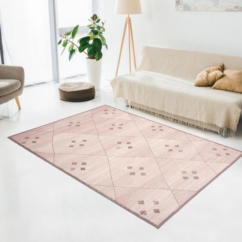 Tapis Salon 80x150 Cm Rectangulaire Af Feza Beige Entrée Adapté Au Chauffage Par Le Sol