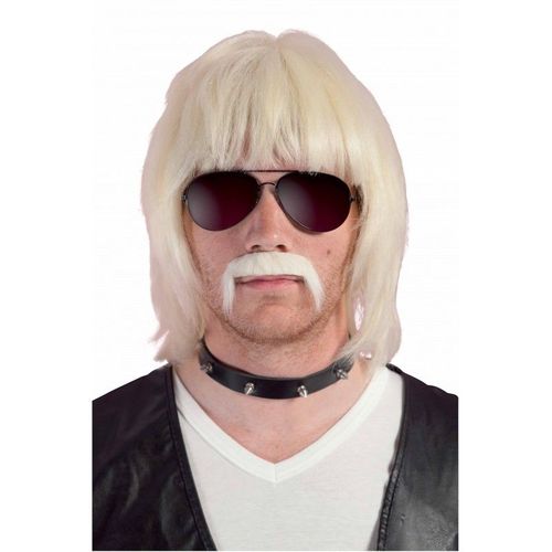 Perruque Et Moustache Bobby - Blond