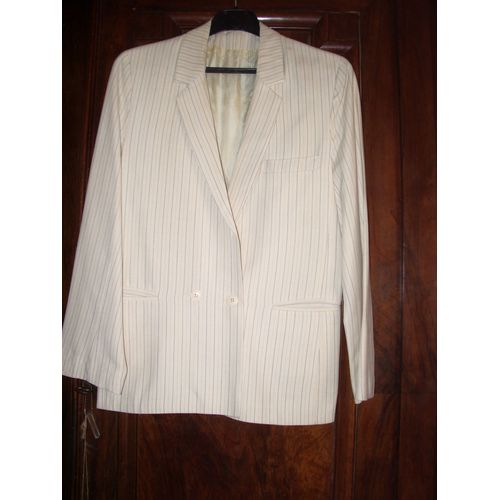 Veste Blanc Cassé/Rayé Taille 40