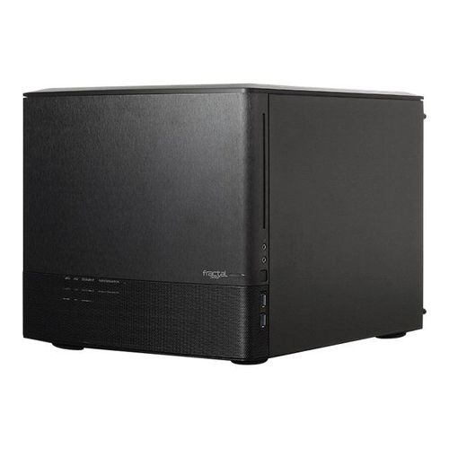 Fractal Design Node 804 - Tour - micro ATX - panneau latéral fenêtré - pas d'alimentation - Noir aluminium brossé - USB/Audio