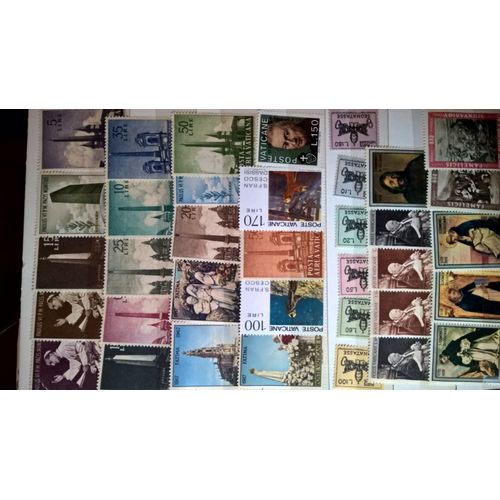 Collection Timbres Vatican Papes Et Saints Années 1960/1970