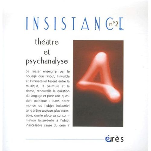 Insistance N° 2 - Théâtre Et Psychanalyse