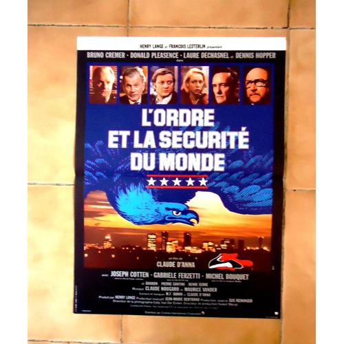 Bruno Cremer - Affiche Originale 40x60 Du Film L'ordre Et La Sécurité Du Monde De Claude D'anna