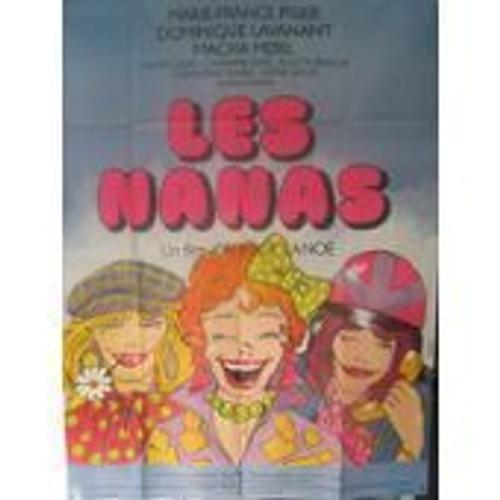 Les Nanas - Annick Lanoe - Marie France Pisier - Dominique Lavanant - Macha Meril - Affiche De Cinéma Pliée 60x40 Cm