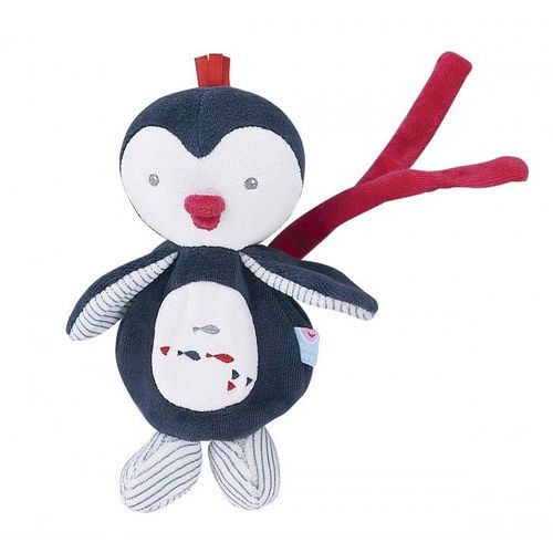 Doudou Peluche Pingouin Tetinou Sucre D'orge Jouet Eveil Bebe Naissance Attache Tetine Sucette Pinguoin Poissons 