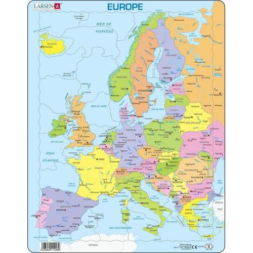 Larsen Puzzle Cadre - Carte De L'europe (En Français)