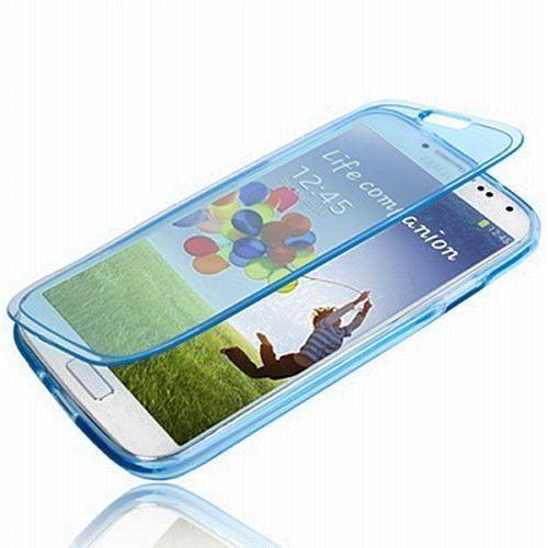 Etui Housse Coque À Rabats Souple Enveloppant Pour Samsung Galaxy S4 I9500 - Bleu