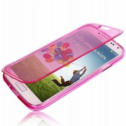 Etui Housse Coque À Rabats Souple Enveloppant - Rose - Galaxy Trend S7560