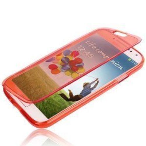  Housse Etui Coque À Rabat - Silicone Gel Tpu - Pour Samsung Galaxy S5 / I9600 G900 - Rouge