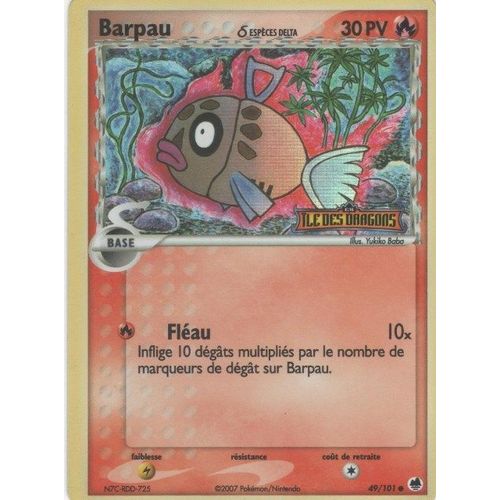 Carte Pokémon "Barpau" Pv30 Holo 49/101
