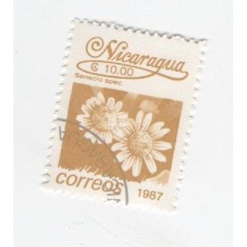 Timbre Oblitéré Fleur Plante Senecio Spec 