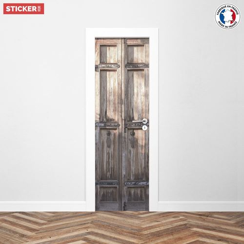 Sticker Porte Chene Vieilli - 204 x 63 cm