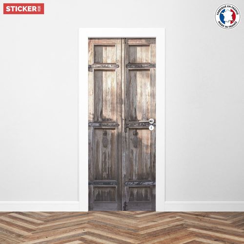 Sticker Porte Chene Vieilli - 204 x 83 cm
