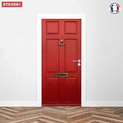 Sticker Porte Classique Rouge - 204 x 93 cm