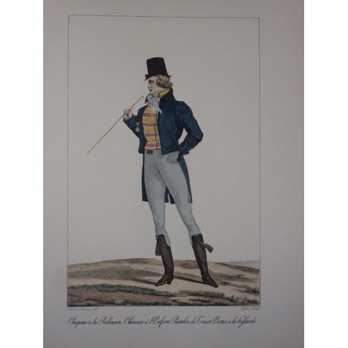 France Fashion Mode Costume Homme Chapeau Robinson Bottes Hussarde