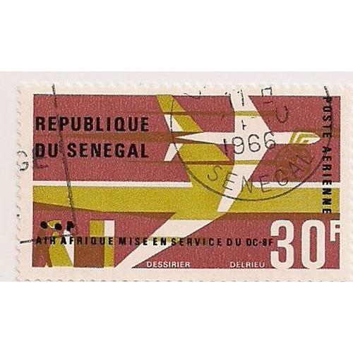 Sénégal- 1 Timbre Oblitéré- Poste Aérienne Air Afrique- Faciale 30f