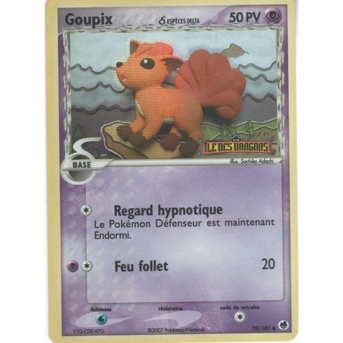 Carte Pokémon "Goupix" Pv50 Holo 70/101