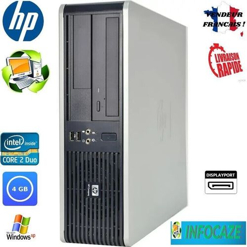 HP COMPAQ DC7900 SFF INTEL DUAL CORE E5300 - 2.6 Ghz - Ram 4 Go - DD 160 Go