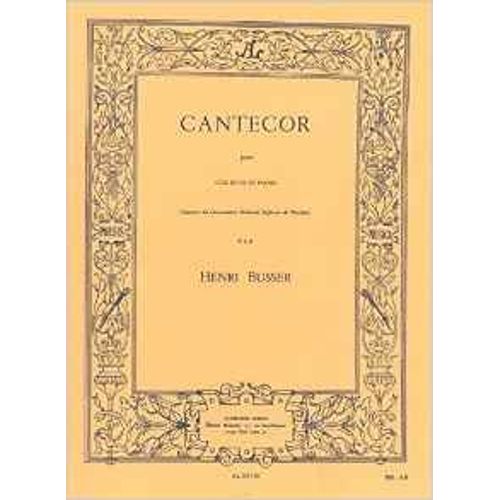 Cantecor Pour Cor En Fa Et Piano