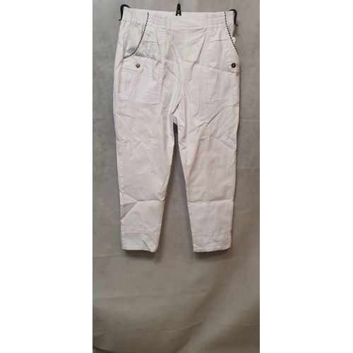 Pantacourt Blanc Femme Jst Formy Paris Taille 48