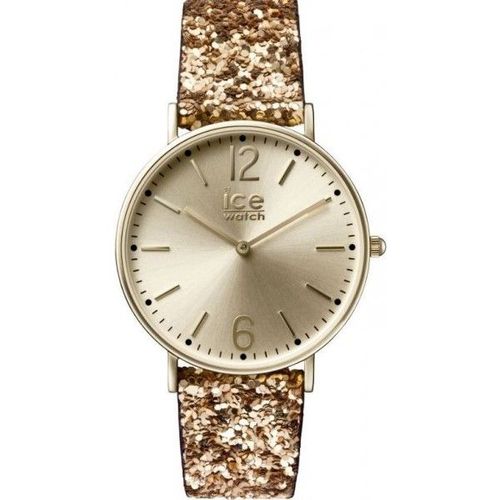 Montre Ice Watch Ice Madame Gold Cuir Glitter  Ma.Gd.36.G.15