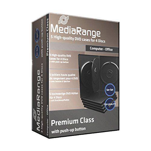 MediaRange Retail pack 4er-DVD-Box - Boîtier pour DVD - capacité : 4 CD/DVD (pack de 5)