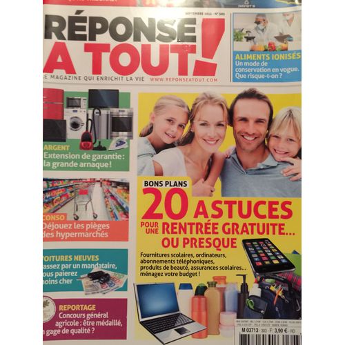 Réponse À Tout ! 303  Septembre 2015