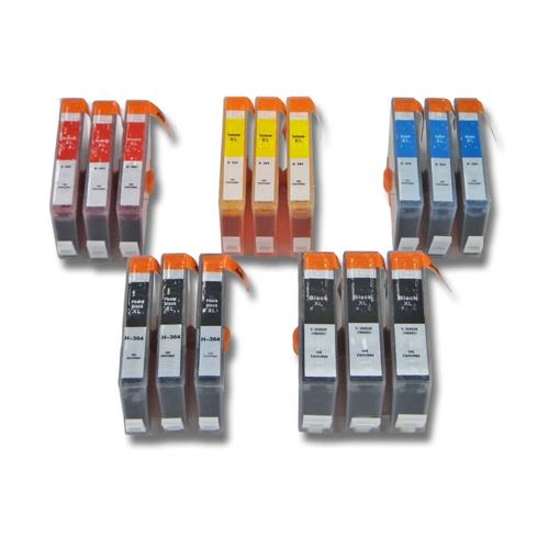 vhbw 15x cartouche d'encre compatible lot pour HP Photosmart B111a, B209, B209a, B209b, B209c